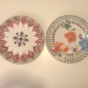2 Anthropologie Large Dinner Plates